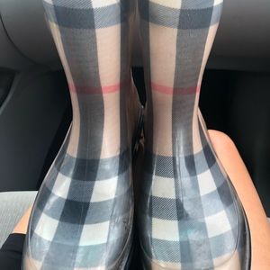 Burberry rain boots
